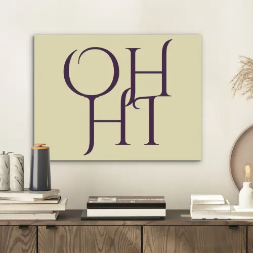 Oh hi - Geel - Monogram PET vilt klein -sfeer1