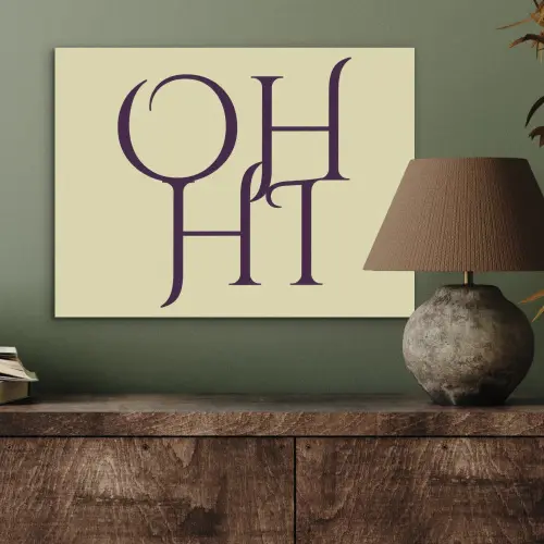 Oh hi - Geel - Monogram PET vilt klein -sfeer2