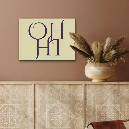 Oh hi - Geel - Monogram PET vilt klein -sfeer4