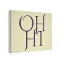 Oh hi - Geel - Monogram PET vilt klein -3d