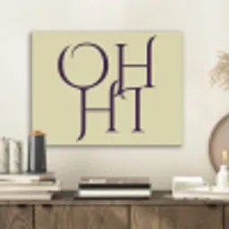 Oh hi - Geel - Monogram PET vilt klein -sfeer1