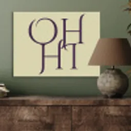 Oh hi - Geel - Monogram PET vilt klein -sfeer2