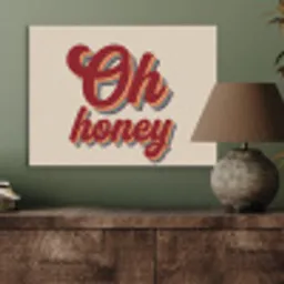 Oh honey - Rood - Schaduw PET vilt klein -sfeer2
