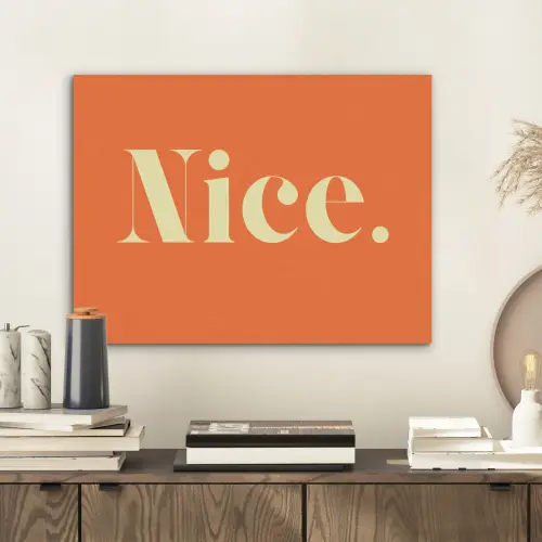 Oranje - Gebroken wit - Nice PET vilt klein -sfeer1