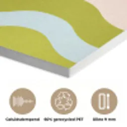 Banen - Golven - Kleurrijk - Verticaal PET vilt klein -closeup_NL