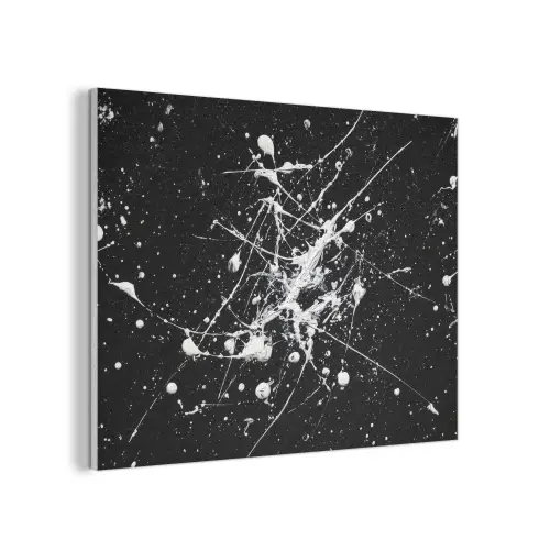 Verfspatten - Wit - Abstract - Explosie PET vilt klein -3d