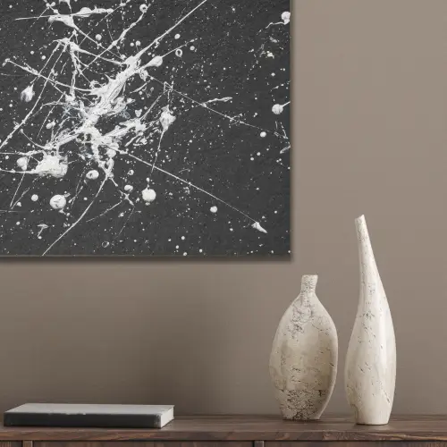 Verfspatten - Wit - Abstract - Explosie PET vilt klein -sfeer6_closeup