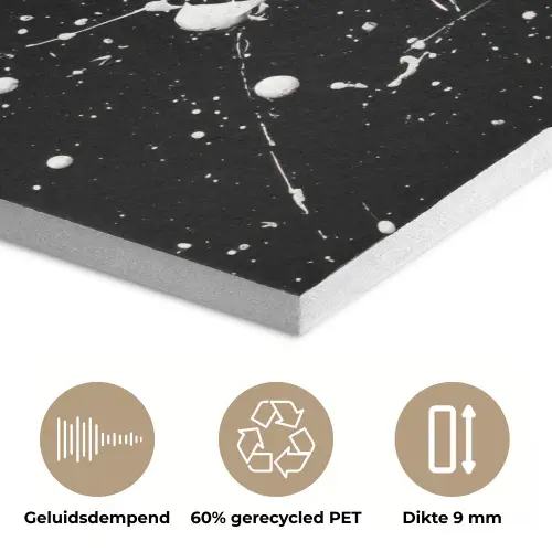 Verfspatten - Wit - Abstract - Explosie PET vilt klein -closeup_NL