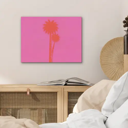 Palmbomen - Modern - Roze PET vilt klein -sfeer3