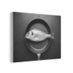 Pan - Vis - Zwart - Wit PET vilt klein -3d