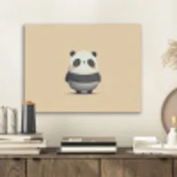 Panda - Beige - Minimalistisch PET vilt klein -sfeer1