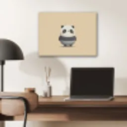 Panda - Beige - Minimalistisch PET vilt klein -sfeer5