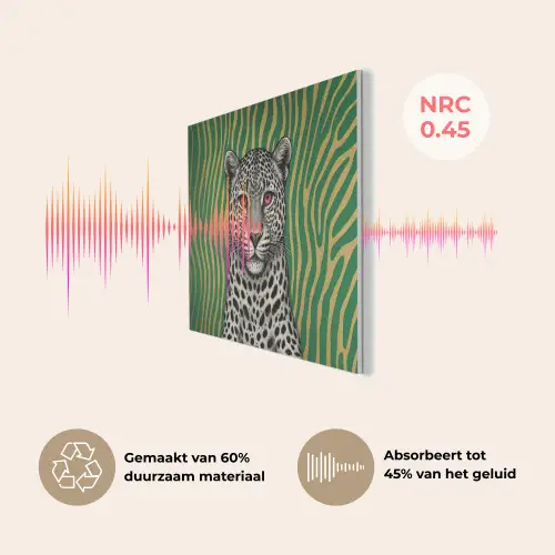 Panter - Zebrapatroon - Groen PET vilt klein -USP_NL