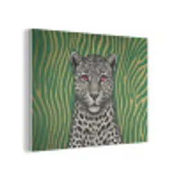 Panter - Zebrapatroon - Groen PET vilt klein -3d