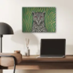 Panter - Zebrapatroon - Groen PET vilt klein -sfeer5