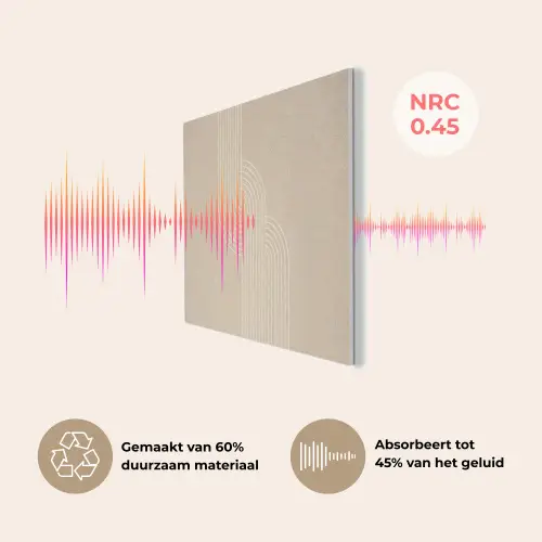 Parallelle lijnen - Lichte textuur - Beige PET vilt klein -USP_NL