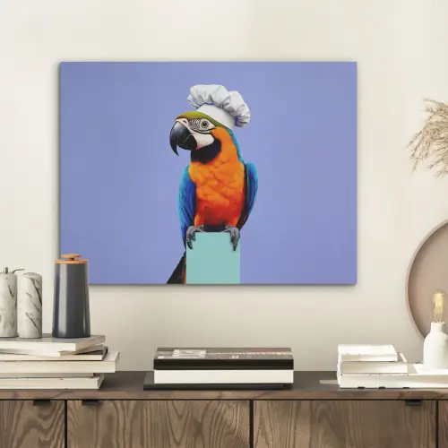 Papegaai - Koksmuts - Vogel - Leuk PET vilt klein -sfeer1