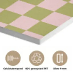 Patroon - Geblokt - Olijfgroen - Amore PET vilt klein -closeup_NL