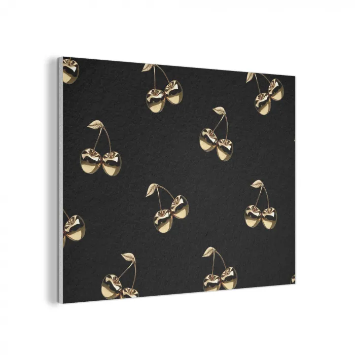 Patroon - Kersen - Goud - Chrome PET vilt klein -3d