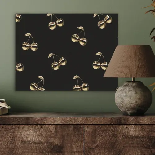 Patroon - Kersen - Goud - Chrome PET vilt klein -sfeer2
