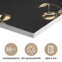 Patroon - Kersen - Goud - Chrome PET vilt klein -closeup_NL