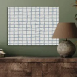 Patroon - Raster - Blauw - Grijs PET vilt klein 837 -sfeer2