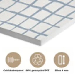 Patroon - Raster - Blauw - Grijs PET vilt klein 837 -closeup_NL