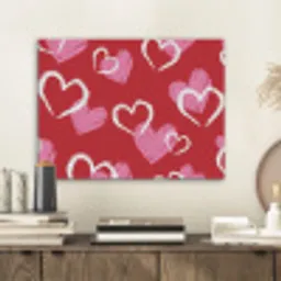 Patroon - Hartjes - Roze - Valentijn PET vilt klein -sfeer1