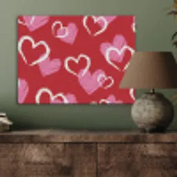 Patroon - Hartjes - Roze - Valentijn PET vilt klein -sfeer2