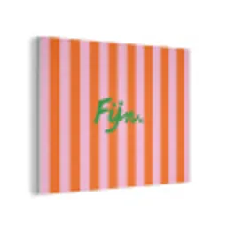 Patroon - Oranje - Fijn - Strepen PET vilt klein -3d
