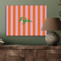 Patroon - Oranje - Fijn - Strepen PET vilt klein -sfeer2