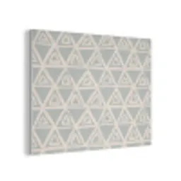 Patroon - Driehoek - Blauw - Grijs PET vilt klein 837 -3d