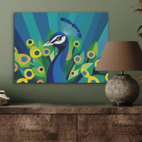 Pauw - Cirkels - Blauw PET vilt klein -sfeer2