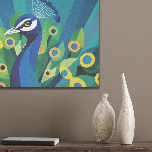 Pauw - Cirkels - Blauw PET vilt klein -sfeer6_closeup