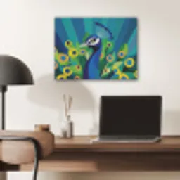 Pauw - Cirkels - Blauw PET vilt klein -sfeer5