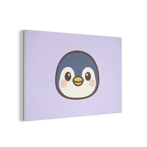 Pinguïn - Paars - Schattig PET vilt middel -3d