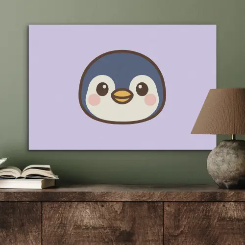 Pinguïn - Paars - Schattig PET vilt middel -sfeer2