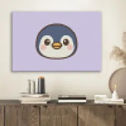 Pinguïn - Paars - Schattig PET vilt middel -sfeer1