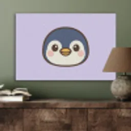 Pinguïn - Paars - Schattig PET vilt middel -sfeer2