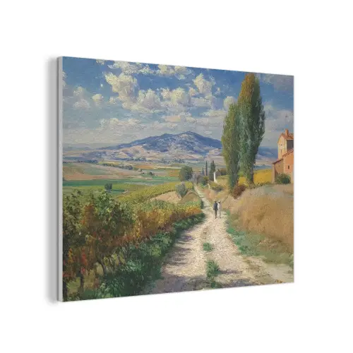 Mensen - Wandelen - Zandpad - Velden PET vilt klein -3d
