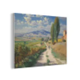 Mensen - Wandelen - Zandpad - Velden PET vilt klein -3d