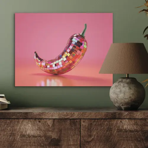 Peper - Disco - Rood - Glitter PET vilt klein -sfeer2