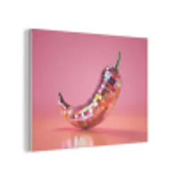 Peper - Disco - Rood - Glitter PET vilt klein -3d