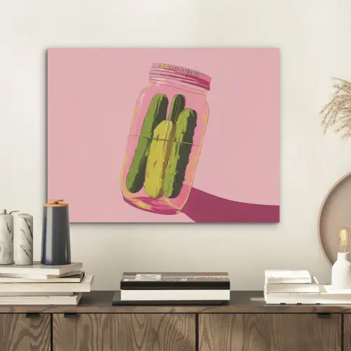 Augurken - Pot - Schaduw - Roze PET vilt klein -sfeer1