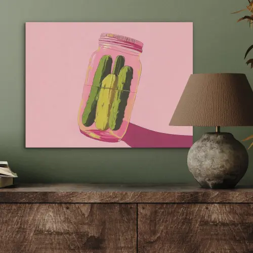 Augurken - Pot - Schaduw - Roze PET vilt klein -sfeer2