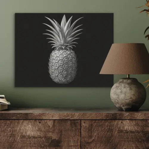 Ananas - Gedetailleerd - Bladeren PET vilt klein -sfeer2