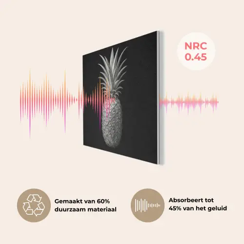 Ananas - Gedetailleerd - Bladeren PET vilt klein -USP_NL