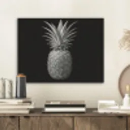 Ananas - Gedetailleerd - Bladeren PET vilt klein -sfeer1