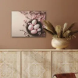 Roze - Bloesems - Eieren PET vilt klein -sfeer4