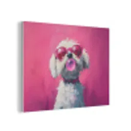 Pink - Hond - Bubbel PET vilt klein -3d